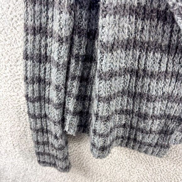 Lou Grey Cardigan Sweater Womens Medium Gray Wool Alpaca Blend Open Front - Picture 4 of 8